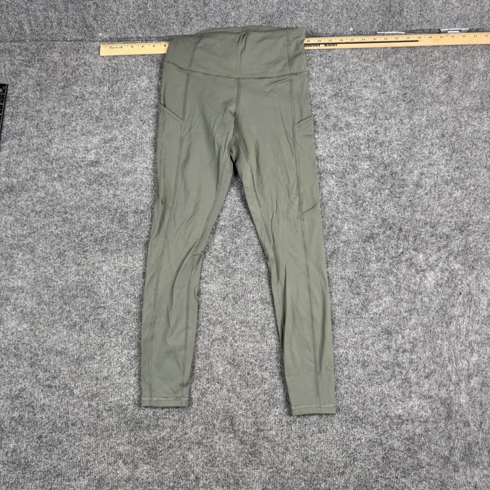 CRZ YOGA Leggings Womens Size XS Olive Green High Waisted Side Pockets Athletic